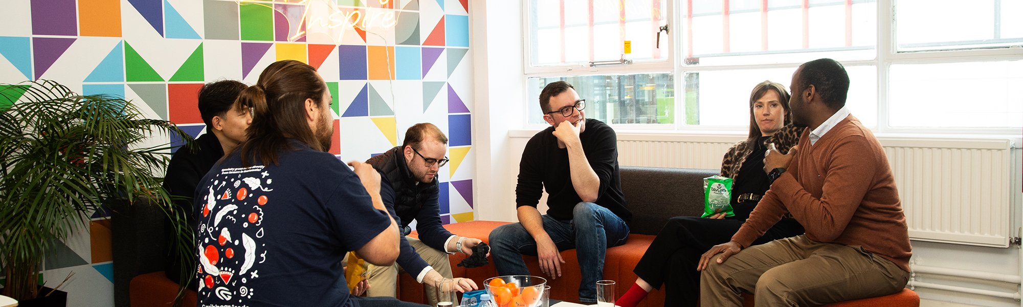Group of people having lunch
